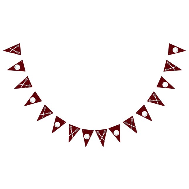 Lacrosse Team Maroon Bunting Flaggor (Alla)