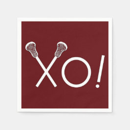 Lacrosse Team Maroon Pappersservett