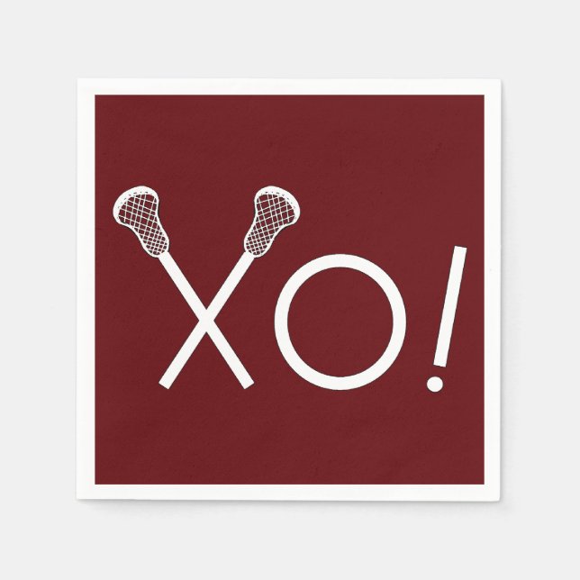 Lacrosse Team Maroon Pappersservett (Framsidan)