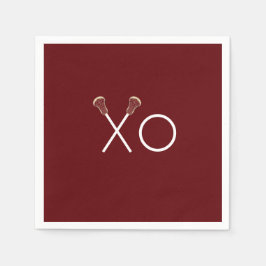 Lacrosse Team Maroon Pappersservett