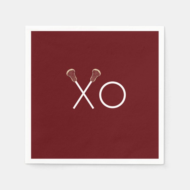 Lacrosse Team Maroon Pappersservett (Framsidan)