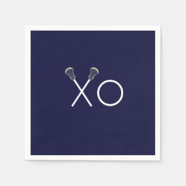 Lacrosse Team Navy Blue Pappersservett