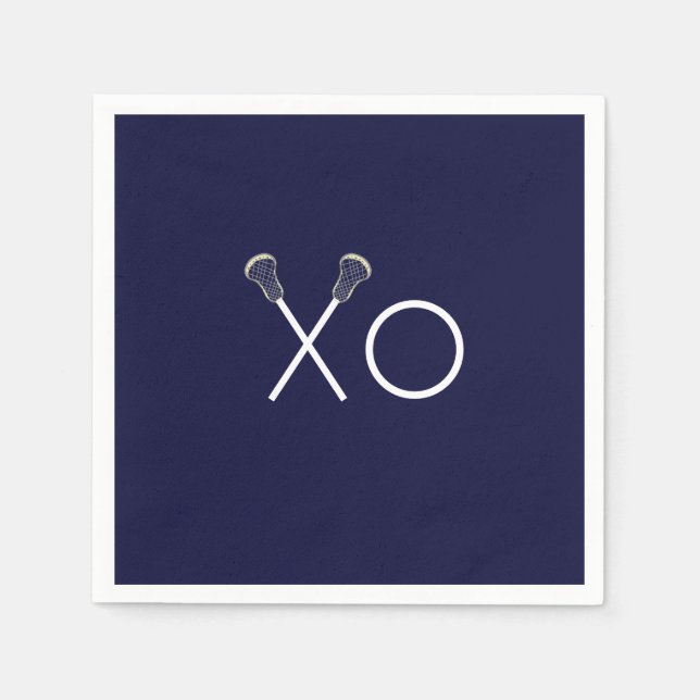 Lacrosse Team Navy Blue Pappersservett (Framsidan)