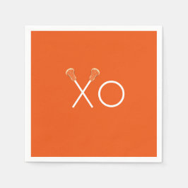 Lacrosse Team Orange Pappersservett