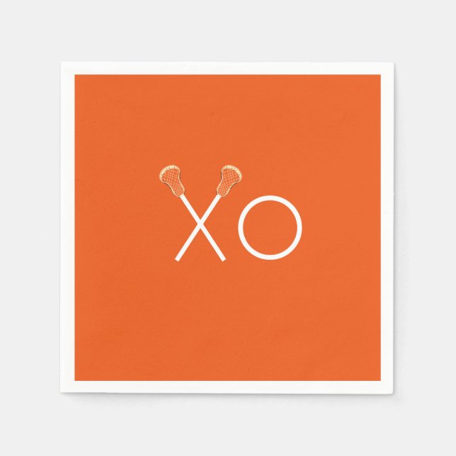 Lacrosse Team Orange Pappersservett (Framsidan)