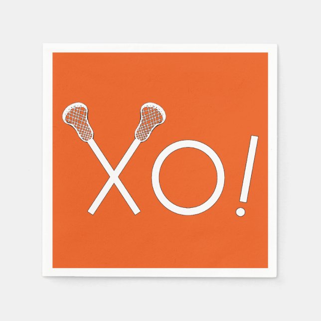 Lacrosse Team Orange Pappersservett (Framsidan)