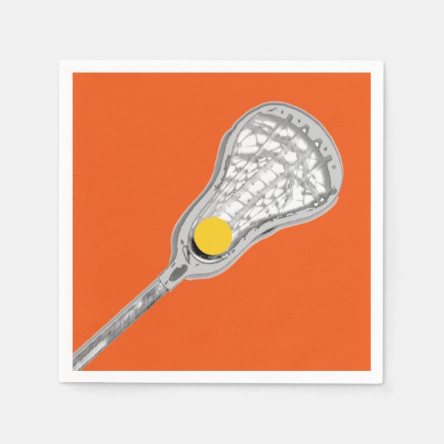Lacrosse Team Orange Pappersservett (Framsidan)