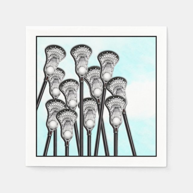 Lacrosse Team Party Pappersservett (Framsidan)