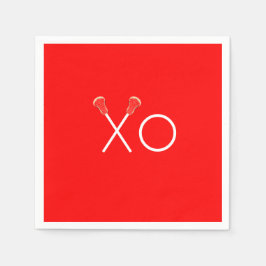 Lacrosse Team Red Pappersservett