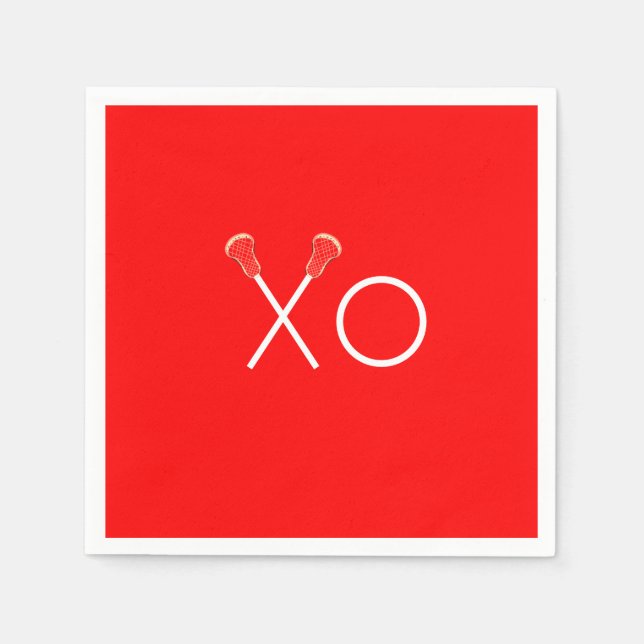 Lacrosse Team Red Pappersservett (Framsidan)