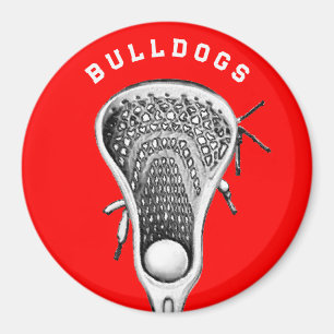 Lacrosse Team Röda Sport Gåva Magnet