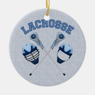Lacrosse Tees and Gifts för barn and Vuxnas Julgransprydnad Keramik