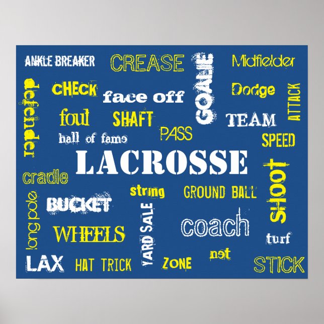 Lacrosse Terminologi Poster! Poster (Framsidan)