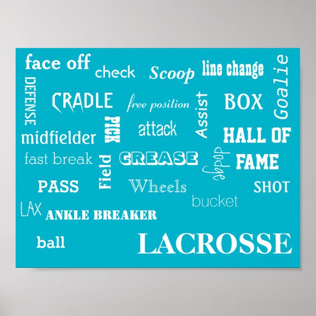 Lacrosse Terminology Poster (Framsidan)