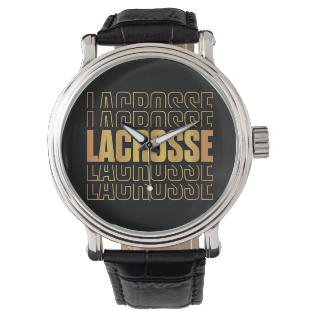 Lacrosse Text Watch Armbandsur (Framsida)