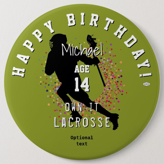 LaCrosse Theme Birthday Button HAMbyWG Knapp (Framsida)