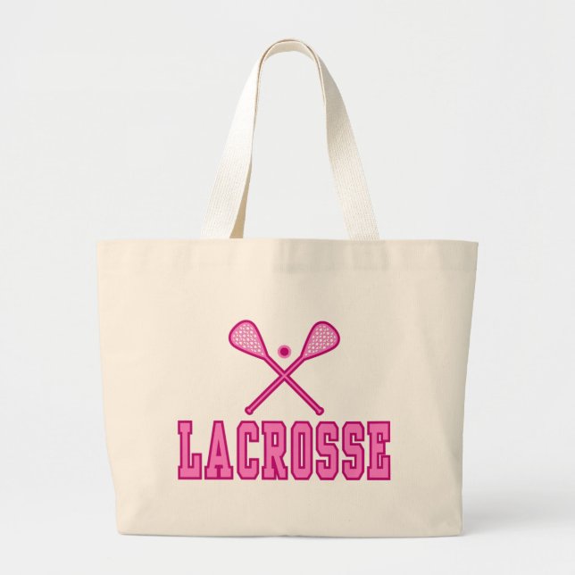 Lacrosse Tote bags (rosa) Jumbo Tygkasse (Framsidan)