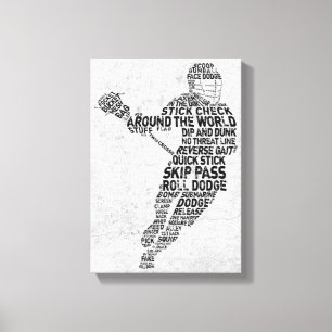 Lacrosse Typography Design Canvastryck