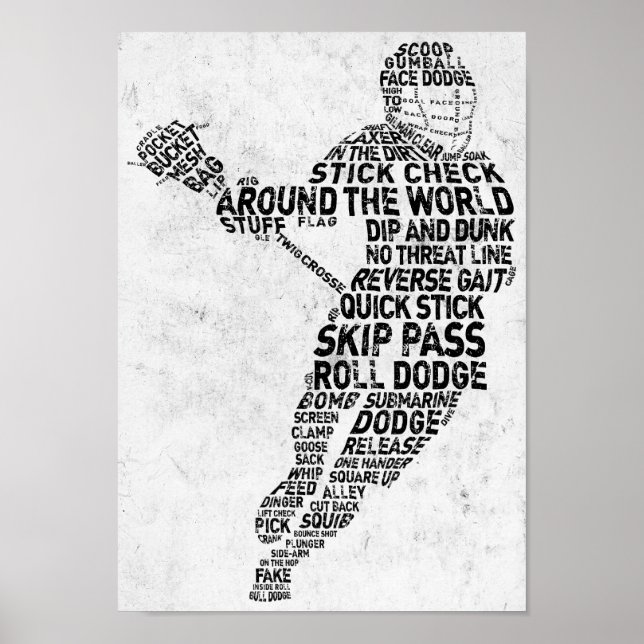 Lacrosse Typography Design Poster (Framsidan)