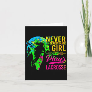 Lacrosse underskatta aldrig en flicka som spelar l kort