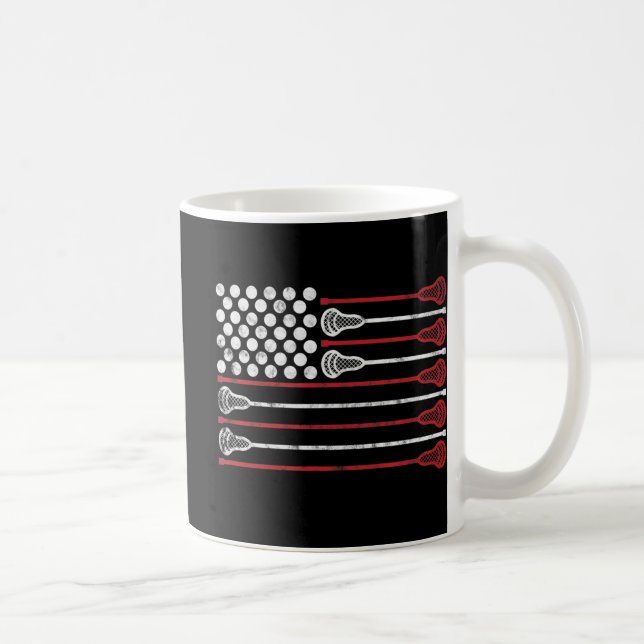 Lacrosse USA flagga Lax Kaffemugg (Höger)