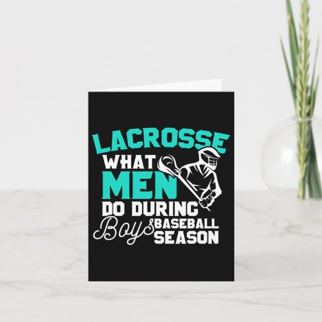 Lacrosse Vad Manar gör under Boys Baseball Gift Kort (Framsida)