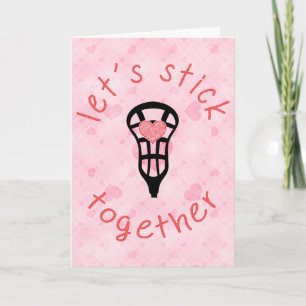 Lacrosse Valentines Dag-kort Helgkort
