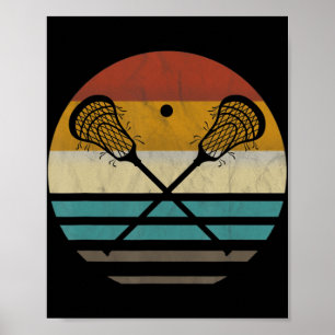 Lacrosse Vintage Retro Lacrosse Stick Sol Gift Poster