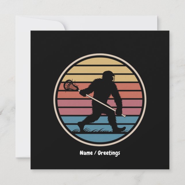 Lacrosse Vintage Sunset Inbjudningar (Framsida)