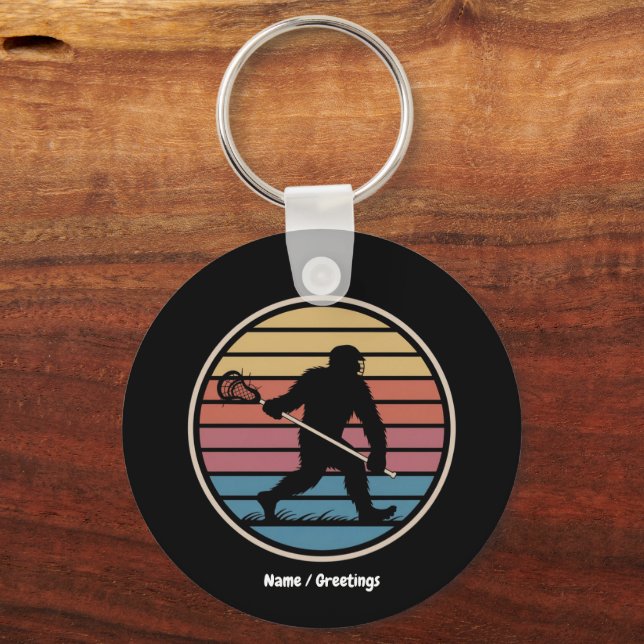 Lacrosse Vintage Sunset Nyckelring (Framsida)