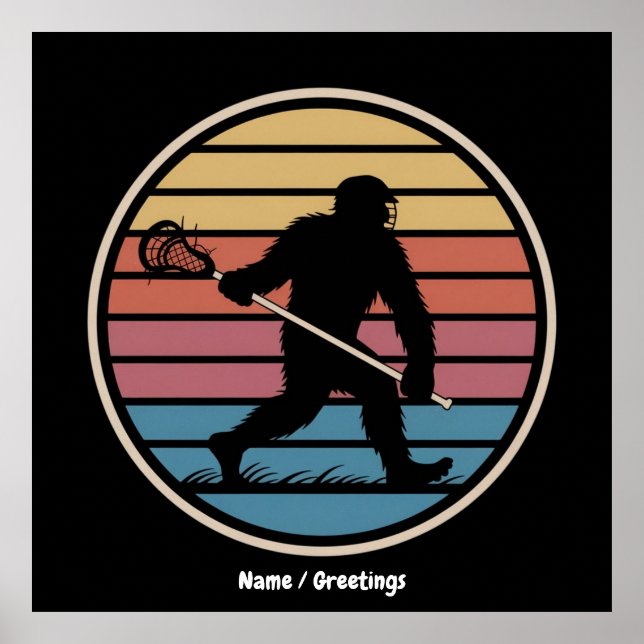 Lacrosse Vintage Sunset Poster (Framsidan)