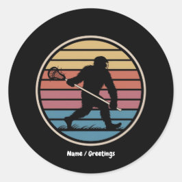 Lacrosse Vintage Sunset Runt Klistermärke