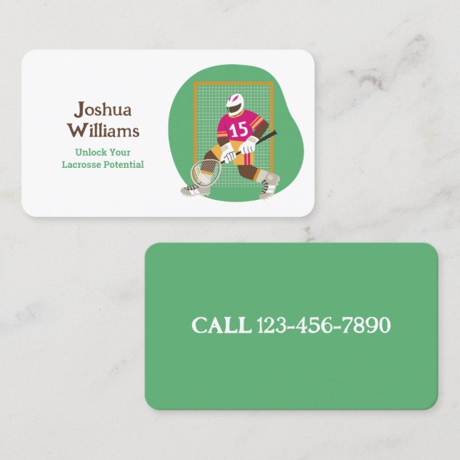 Lacrosse Visitkort (Fram/baksida)