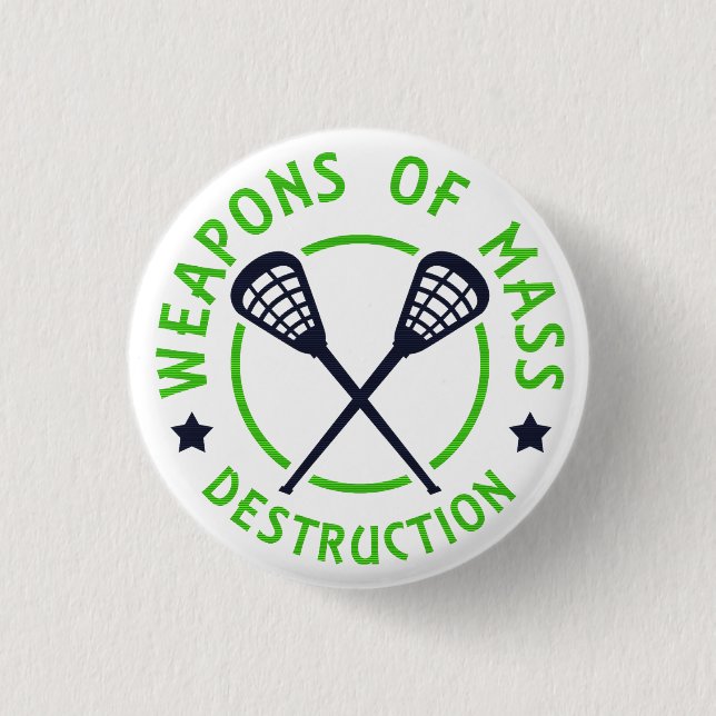 Lacrosse Weapons of Destruction Pin Knapp (Framsida)