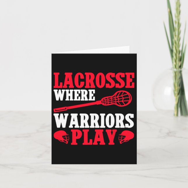 Lacrosse where Warriors Play Lacrosse Kort (Framsida)