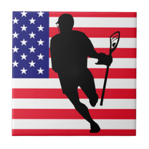 Lacrosseflagga IRock Amerika Kakelplatta