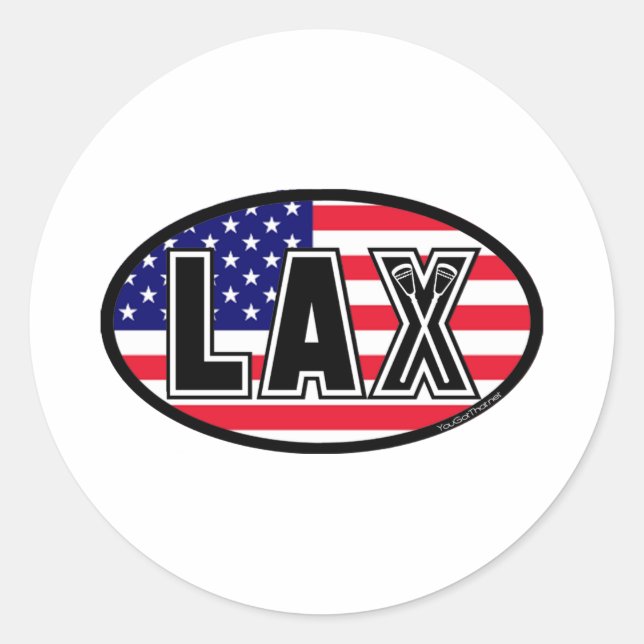 LacrosseflaggaAmerika klistermärke (Framsida)