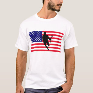 LacrosseIRock Amerika T-tröja T-shirt