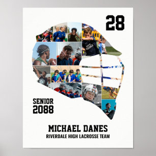 Lacrosselag Anpassad Seniorkvälls Foto Collage Poster