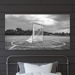 Lacrossemål Svart och Vitt Sportfoto Canvastryck