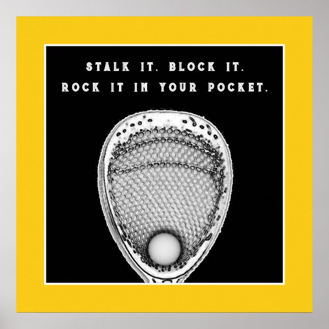 Lacrossemålvaktsaffisch Poster (Framsidan)