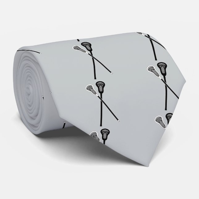 Lacrossepinnar i svartvitt slips (Rullad)