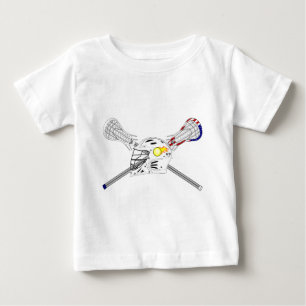 Lacrossepinnar med hjälmen t-shirt