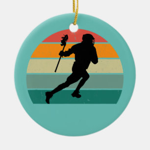 Lacrosser Lacrosse Stick Protective Mål Boll Julgransprydnad Keramik