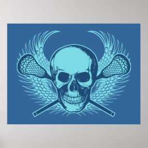 Lacrosseskalleaffisch Poster