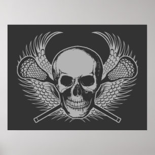 Lacrosseskalleaffisch Poster