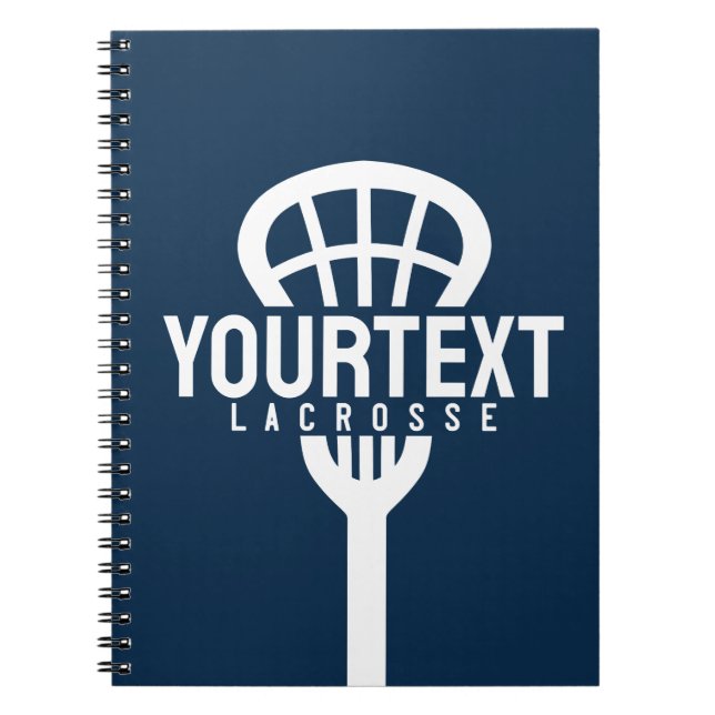 Lacrossespelare ANPASSAD TEXT Team Mesh Sportkäpp  Anteckningsbok (Framsidan)