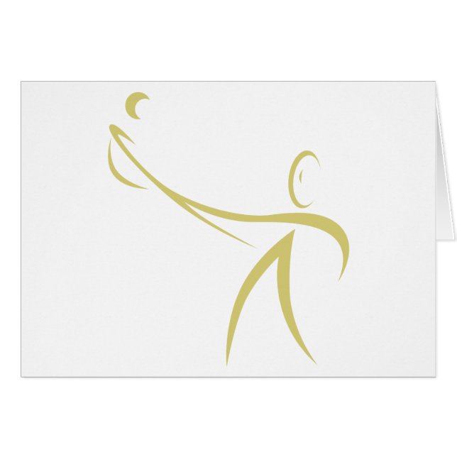 Lacrossespelaresymbol Hälsningskort (Framsidan Horizontal)