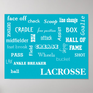Lacrosseterminologiaffisch Poster