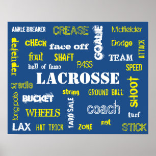 Lacrosseterminologiaffisch! Poster